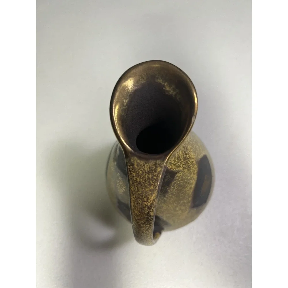 Jasba Keramik Germany Small Vase Jar Gold Yellow RARE 50s/60s